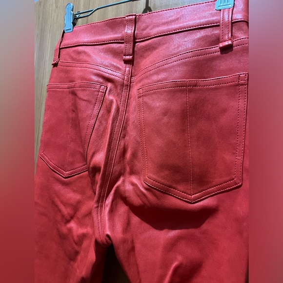 Rag & Bone Women’s Red Hana Leather Pants  Size: 23. NWOT Retail For $995. Rare! - Picture 3 of 16